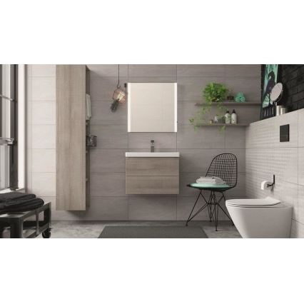 Cersanit K701-104 - Inodoro suspendido con asiento CITY OVAL cerámica/blanco