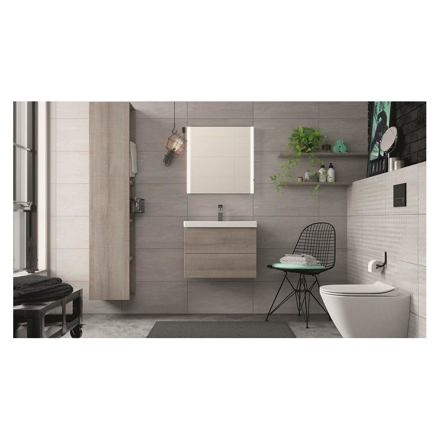 Cersanit K701-104 - Inodoro suspendido con asiento de inodoro CITY OVAL cerámica/blanco