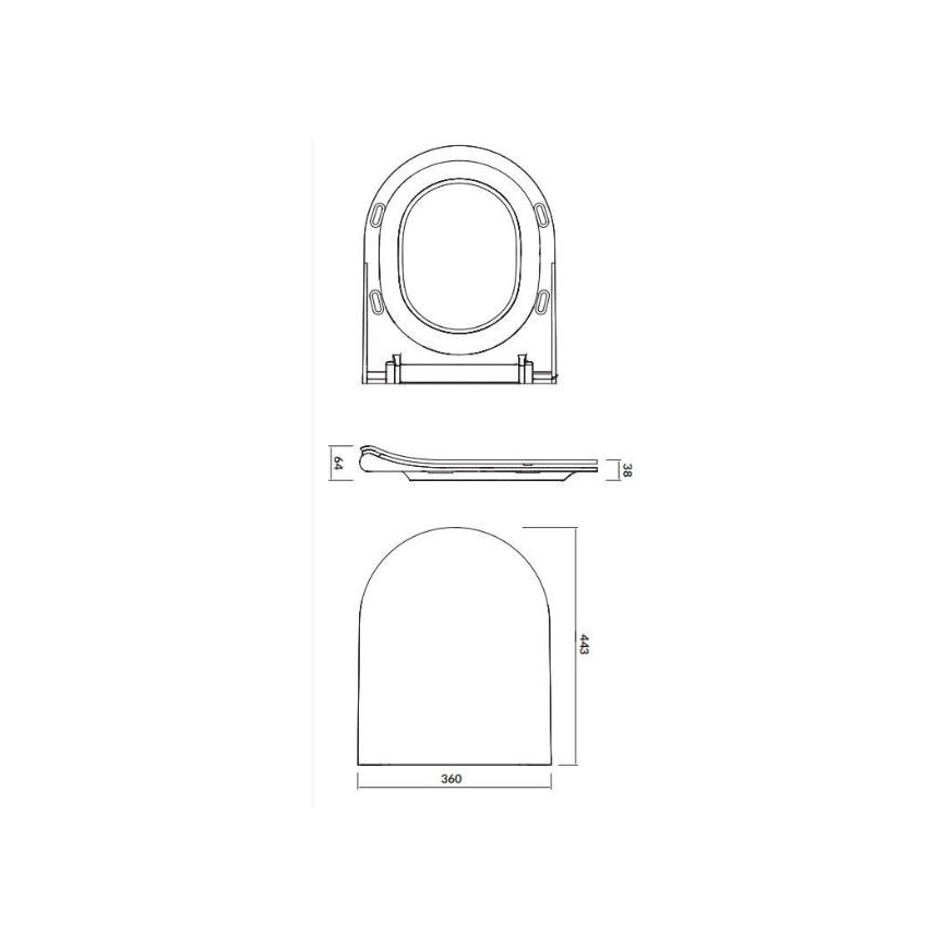 Cersanit K701-104 - Inodoro suspendido con asiento de inodoro CITY OVAL cerámica/blanco