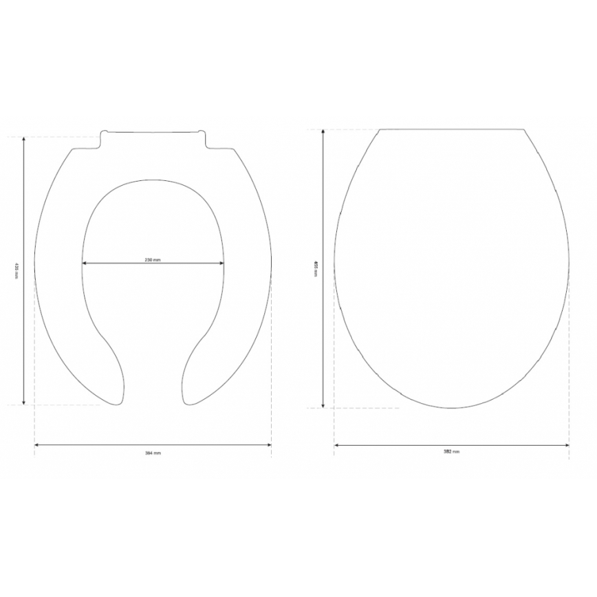 Cersanit K98-0002 - Asiento de inodoro para personas con discapacidad ETIUDA