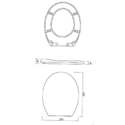 Cersanit K98-0074 - Asiento de inodoro PRESIDENT SoftClose blanco