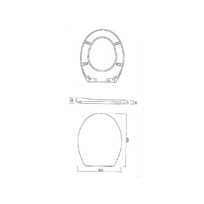 Cersanit K98-0074 - Asiento de inodoro PRESIDENT SoftClose blanco