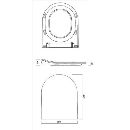 Cersanit K98-0146 - Asiento de inodoro CITY OVAL SoftClose blanco