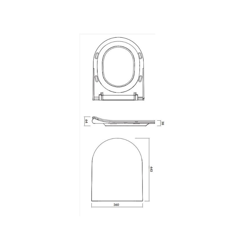 Cersanit K98-0146 - Asiento de inodoro CITY OVAL SoftClose blanco