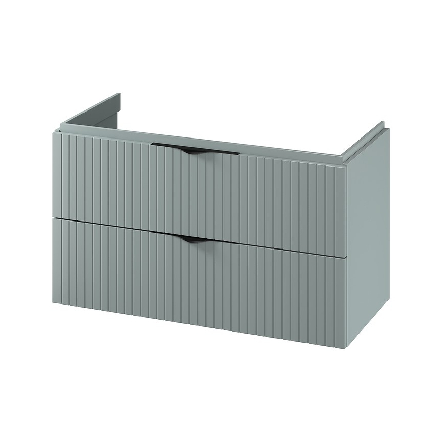 Cersanit S1015-012 - Mueble de baño suspendido bajo lavabo TIRSO 100x45 cm verde menta