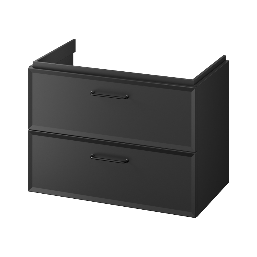Cersanit S1017-003 - Mueble de baño suspendido para lavabo MILLE 80x45 cm negro
