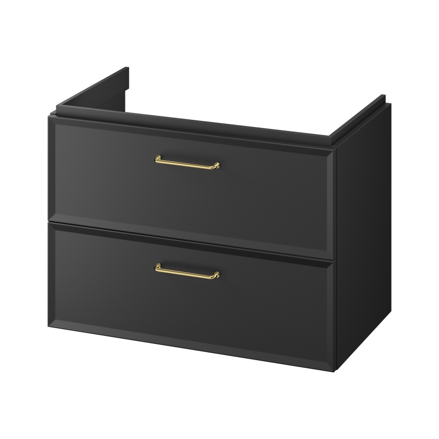 Cersanit S1017-003 - Mueble de baño suspendido para lavabo MILLE 80x45 cm negro