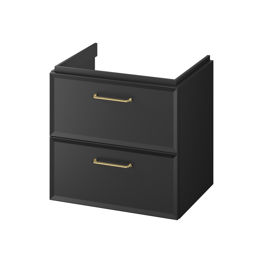 Cersanit S1021-002 - Mueble de baño suspendido bajo lavabo MILLE 60x45 cm negro
