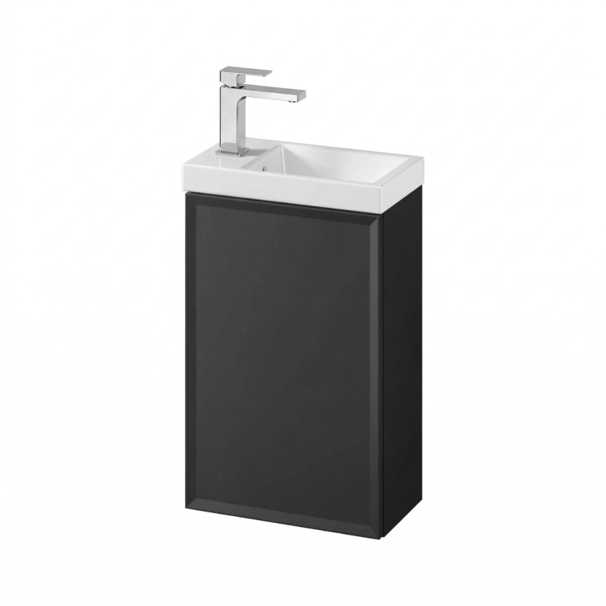 Cersanit S1022-003 - Mueble de baño suspendido bajo lavabo MILLE 40×22 cm, negro