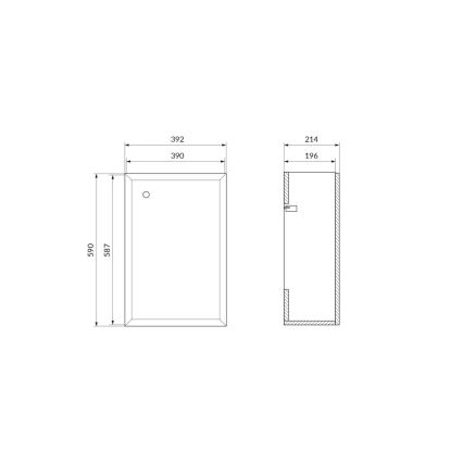 Cersanit S1022-003 - Mueble de baño suspendido bajo lavabo MILLE 40×22 cm, negro