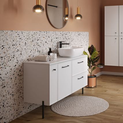 Cersanit S1022-006 - Armario de baño colgante MILLE 20x45 cm blanco mate