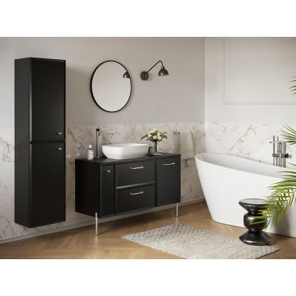 Cersanit S1022-007 - Mueble de baño suspendido MILLE 20x45 cm negro mate