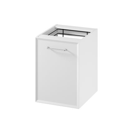Cersanit S1022-011 - Mueble de baño suspendido con cesto para ropa MILLE 40x45 cm blanco