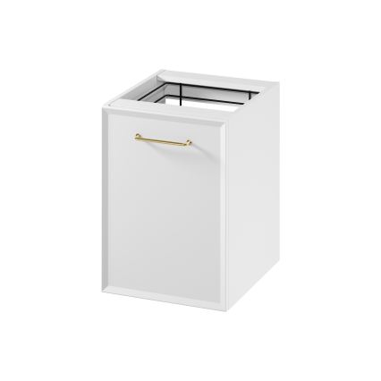 Cersanit S1022-011 - Mueble de baño suspendido con cesto para ropa MILLE 40x45 cm blanco