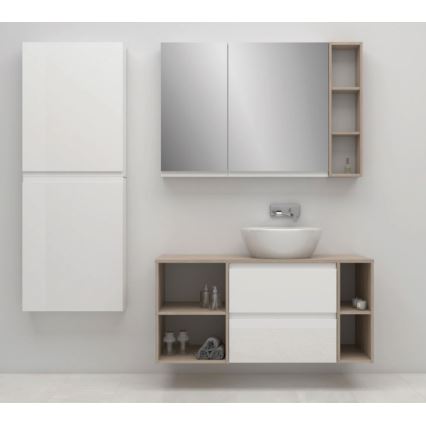 Cersanit S590-030 - Armario de baño con espejo MEDDIE 80x40 cm