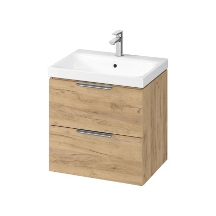 Cersanit S598-045-DSM - Mueble de baño suspendido bajo lavabo MALIKA 60x45 cm roble
