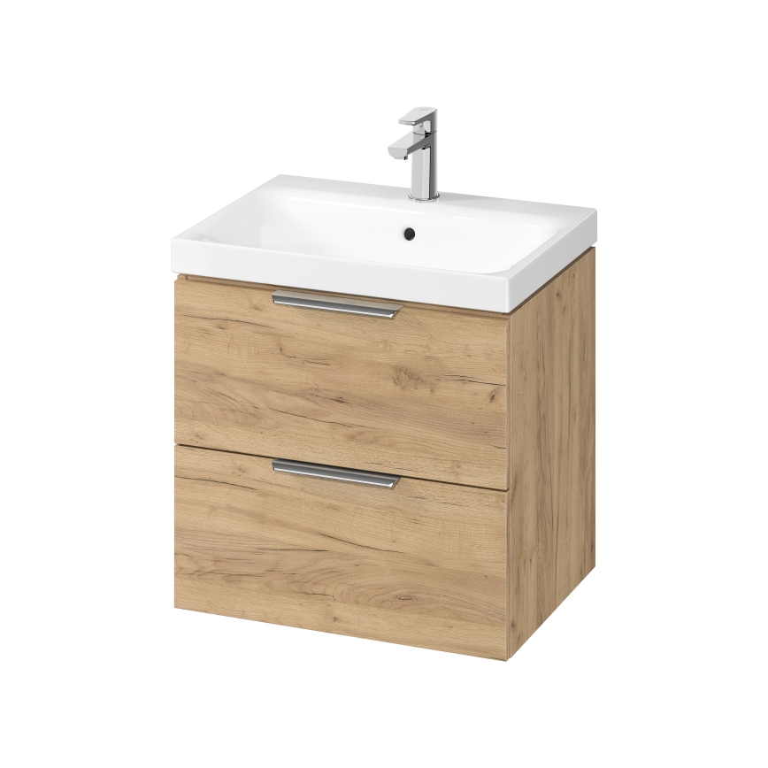 Cersanit S598-045-DSM - Mueble de baño suspendido bajo lavabo MALIKA 60x45 cm roble