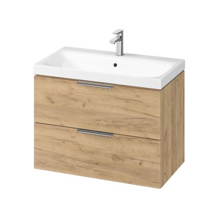 Cersanit S598-047-DSM - Mueble de baño suspendido para lavabo MALIKA 80x45 cm roble