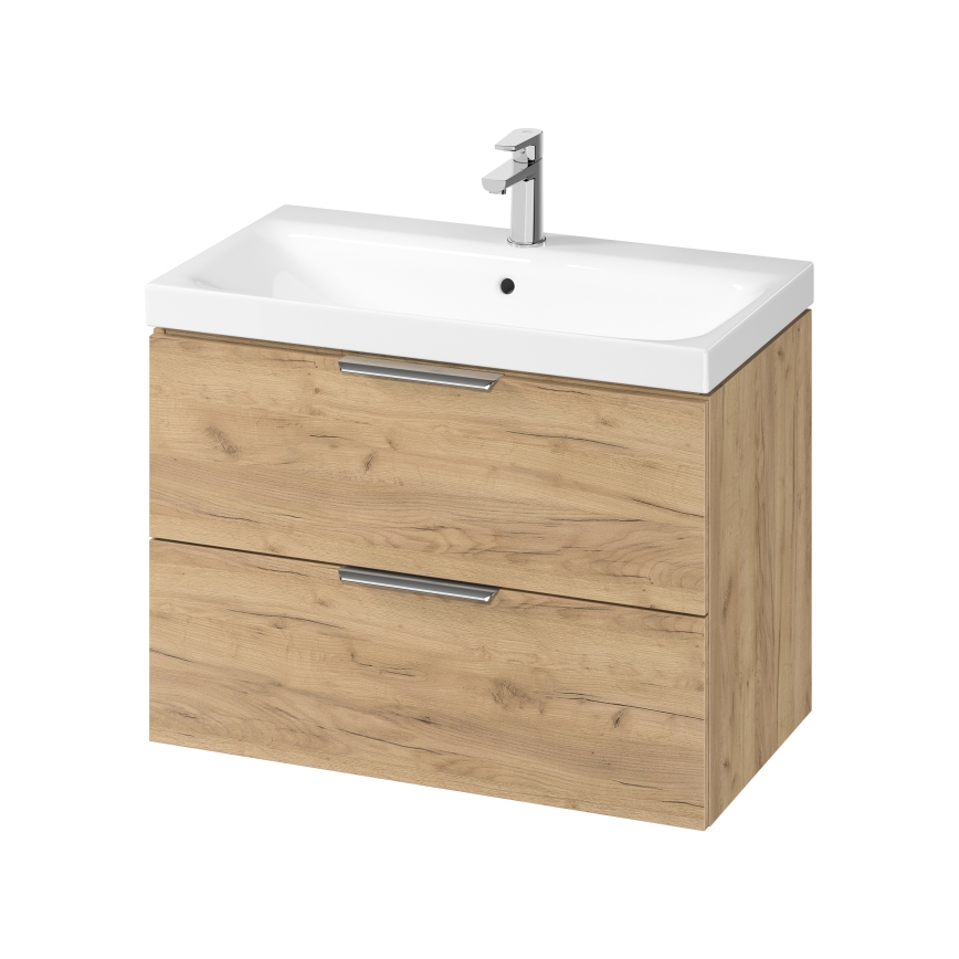 Cersanit S598-047-DSM - Mueble de baño suspendido para lavabo MALIKA 80x45 cm roble