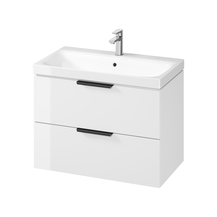 Cersanit S598-048-DSM - Mueble de baño suspendido para lavabo MALIKA 80x45 cm blanco