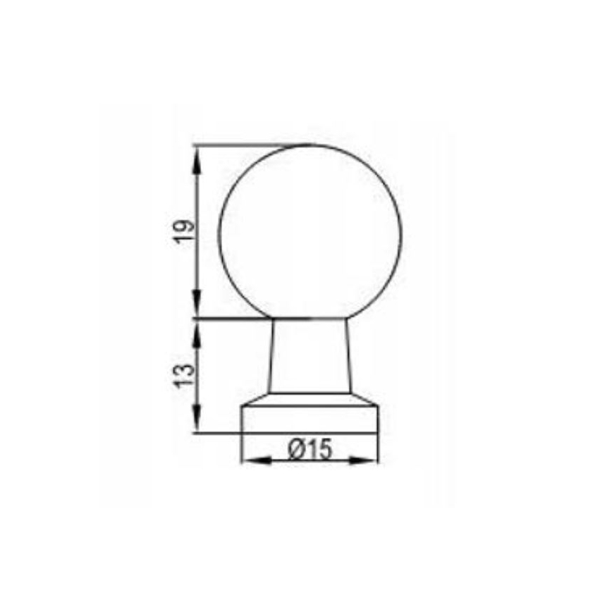 Cersanit S599-0184 - Tirador para muebles MILLE cromo brillante