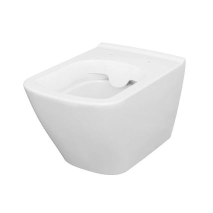 Cersanit S701-405 - Inodoro suspendido con asiento de inodoro CITY SQUARE cerámica/blanco