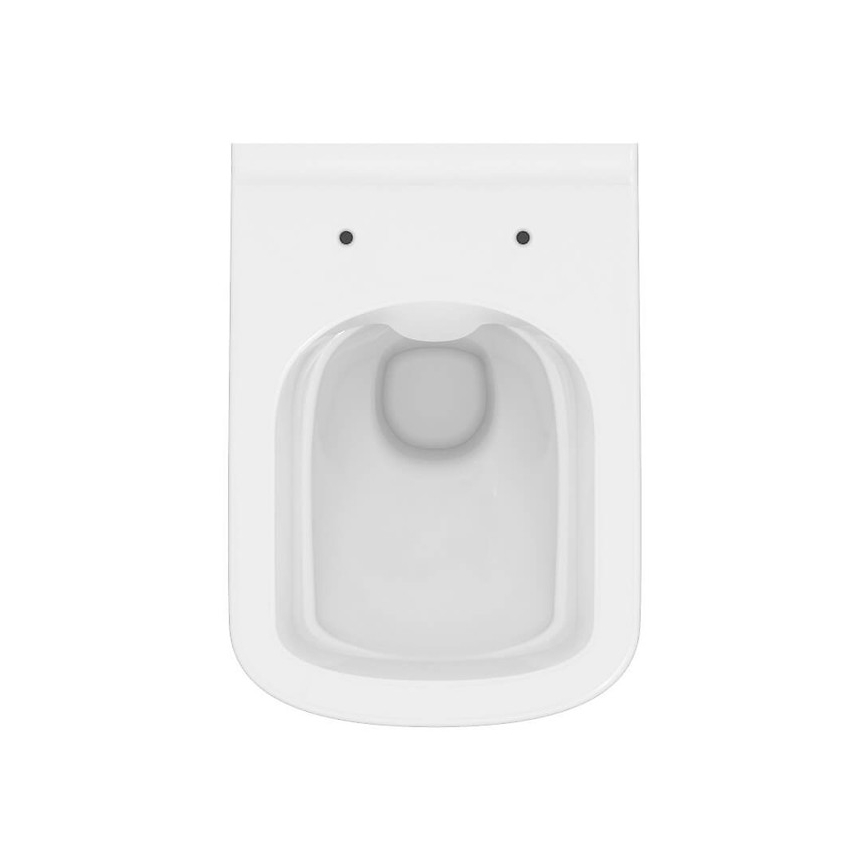 Cersanit S701-405 - Inodoro suspendido con asiento de inodoro CITY SQUARE cerámica/blanco