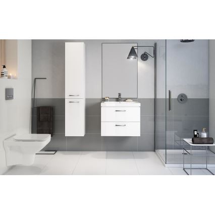 Cersanit S801-142-DSM - Mueble de baño suspendido con lavabo LARA CITY, 60 x 45 cm, blanco