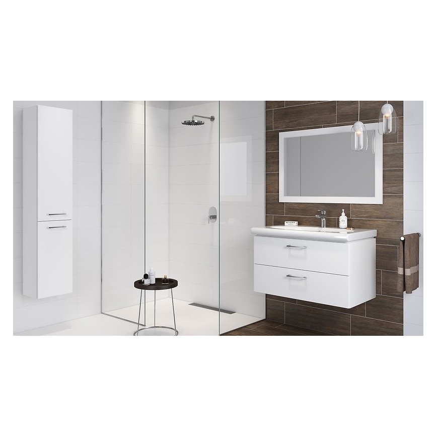 Cersanit S801-142-DSM - Mueble de baño suspendido con lavabo LARA CITY, 60 x 45 cm, blanco