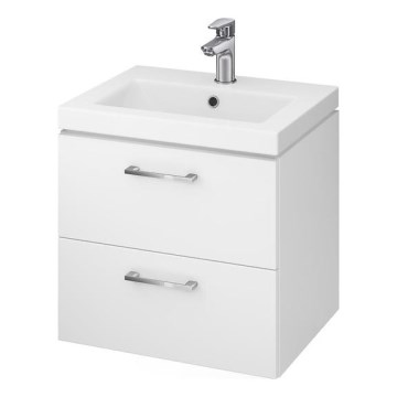 Cersanit S801-146-DSM - Armario de baño suspendido con un lavabo ELIS 46x50 cm blanco