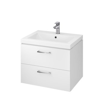 Cersanit S801-147-DSM - Mueble de baño suspendido con lavabo LARA 60x45 cm blanco
