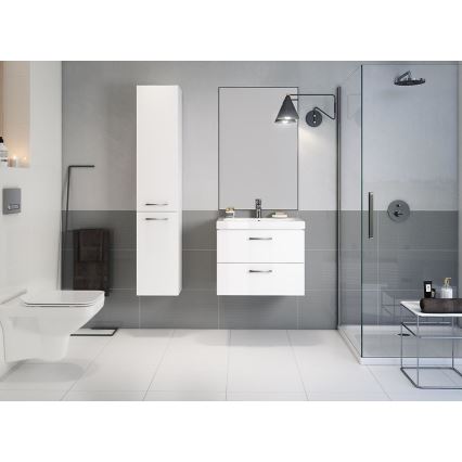 Cersanit S801-147-DSM - Mueble de baño suspendido con lavabo LARA 60x45 cm blanco