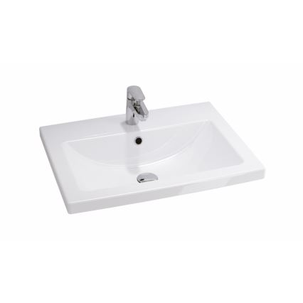 Cersanit S801-147-DSM - Mueble de baño suspendido con lavabo LARA 60x45 cm blanco
