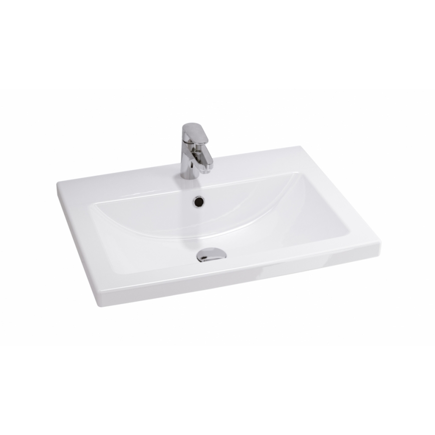 Cersanit S801-147-DSM - Mueble de baño suspendido con lavabo LARA 60x45 cm blanco