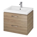 Cersanit S801-148-DSM - Armario de baño suspendido con un lavabo ELODY 46x60 cm nogal