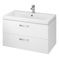 Cersanit S801-149-DSM - Mueble de baño suspendido con lavabo LARA 80x45 cm blanco