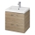 Cersanit S801-153-DSM - Armario de baño suspendido con un lavabo ELIS 46x50 cm nogal