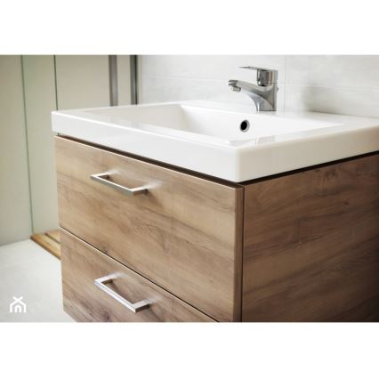 Cersanit S801-153-DSM - Armario de baño suspendido con un lavabo ELIS 46x50 cm nogal