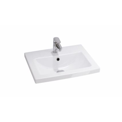 Cersanit S801-153-DSM - Armario de baño suspendido con un lavabo ELIS 46x50 cm nogal