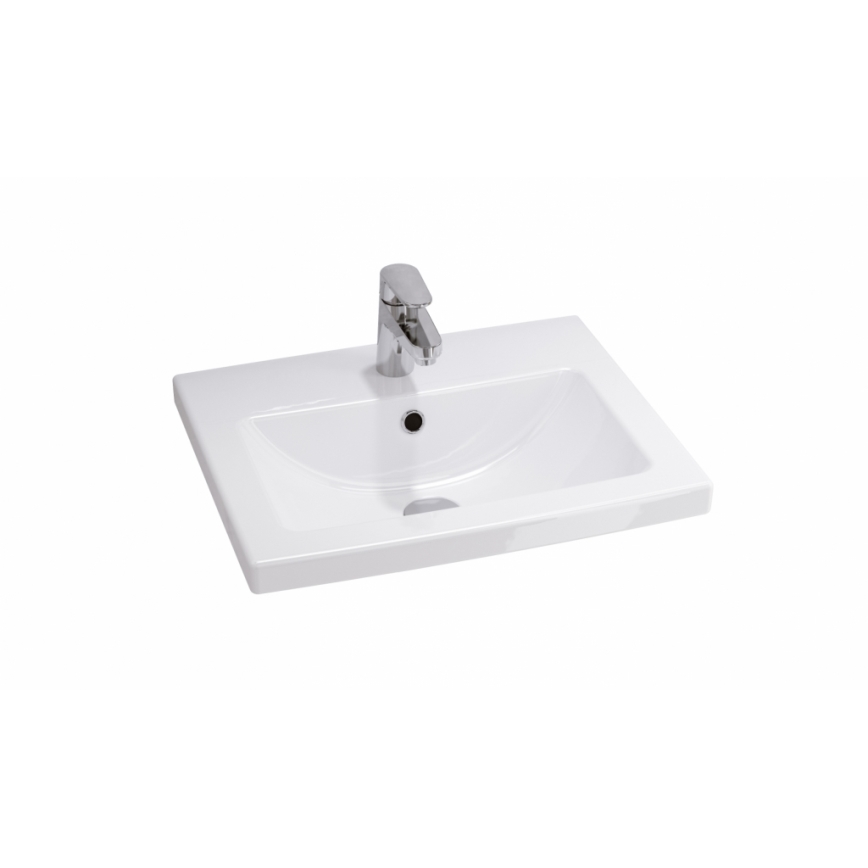 Cersanit S801-153-DSM - Armario de baño suspendido con un lavabo ELIS 46x50 cm nogal