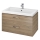 Cersanit S801-154-DSM - Mueble de baño suspendido con lavabo LARA 80x45 cm nogal