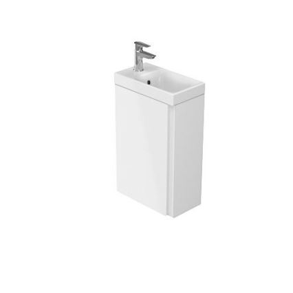 Cersanit S801-218-DSM - Mueble de baño suspendido con lavabo MODUO SLIM 40 cm blanco brillante