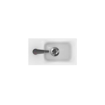 Cersanit S801-218-DSM - Mueble de baño suspendido con lavabo MODUO SLIM 40 cm blanco brillante