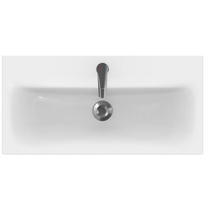 Cersanit S801-221-DSM - Mueble de baño suspendido con lavabo MEDDIE 62x80 cm blanco brillante