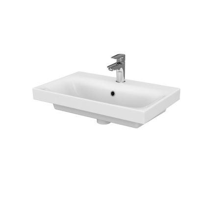 Cersanit S801-227-DSM - Mueble de baño suspendido con lavabo MODUO SLIM 60x38 cm blanco brillante