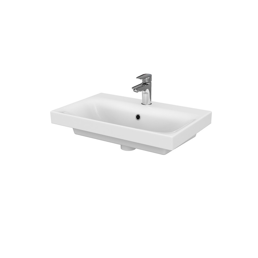 Cersanit S801-227-DSM - Mueble de baño suspendido con lavabo MODUO SLIM 60x38 cm blanco brillante