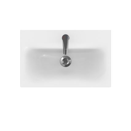 Cersanit S801-227-DSM - Mueble de baño suspendido con lavabo MODUO SLIM 60x38 cm blanco brillante