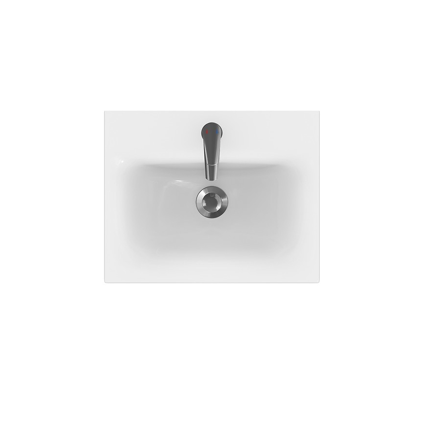 Cersanit S801-230-DSM - Armario de baño suspendido con un lavabo MEDDIE 62x50 cm blanco
