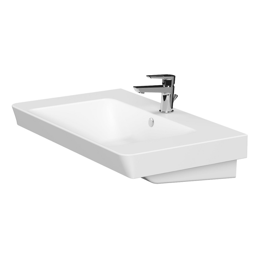Cersanit S801-338-DSM - Mueble de baño suspendido con lavabo LARA 80x45 cm blanco