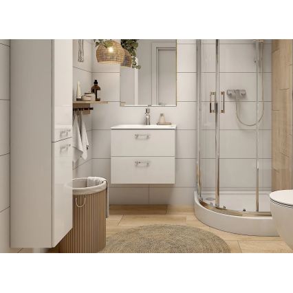 Cersanit S801-456 - Mueble de baño suspendido con lavabo NIKO 50x40 cm blanco